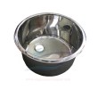 Lavabo / lavello tondo acciaio inox diametro 32,5 cm