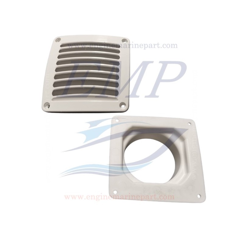 Presa aria Bianca top line con portatubo 80mm