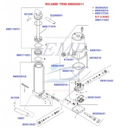 Ricambi trim 30-60 HP 4T Mercury, Mariner 8M0055011