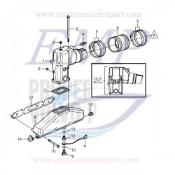 Riser alto di scarico Volvo Penta 3889965