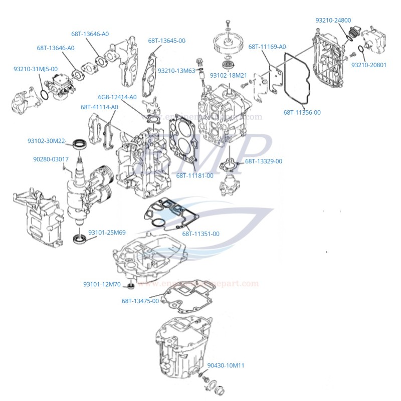 Ricambi trim F200 F300 Yamaha, Selva