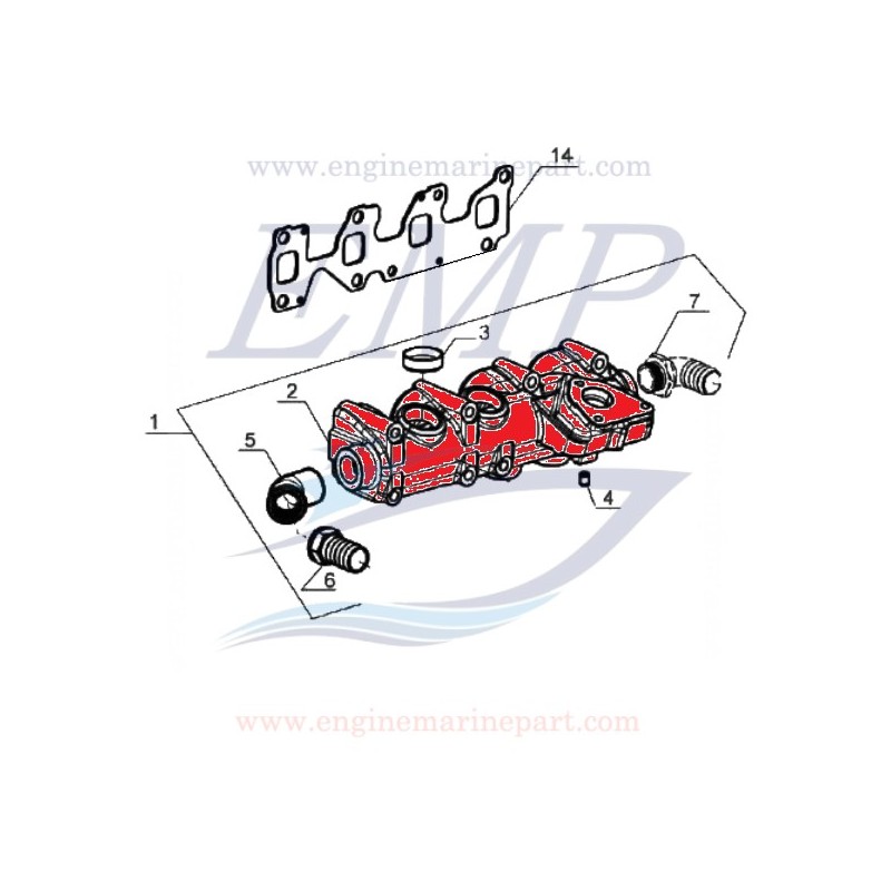 Collettore scarico 1248cc FNM 1.515.034.1