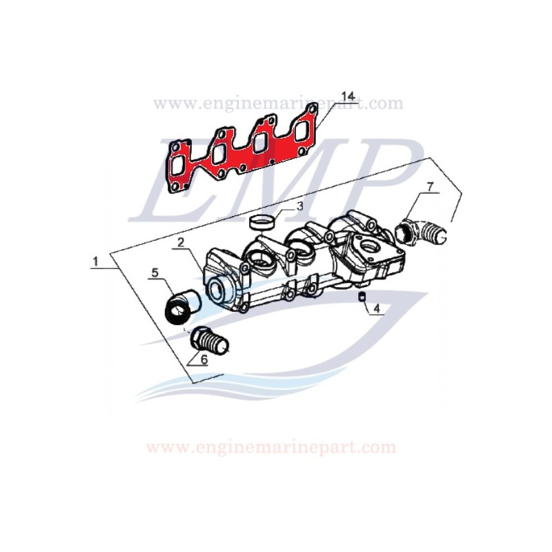 Guarnizione collettore di scarico 1248cc FNM 3.021.108.1