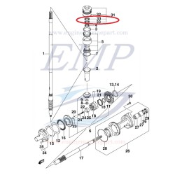 Paraolio asse trasmissione  Johnson, Evinrude 5033612