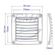 Presa aria Bianca top line 92x92
