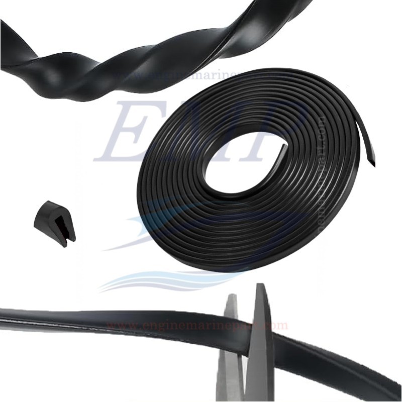 Guarnizione profilato in PVC colore nero