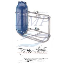 Porta parabordo reclinabile inox 3 posti