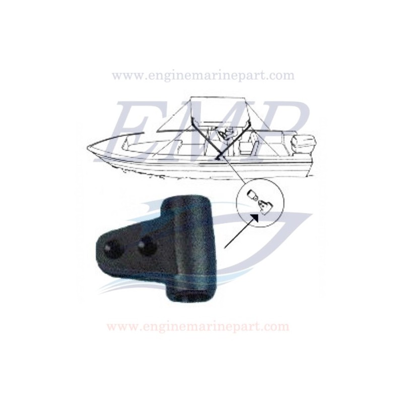 Supporto femmina in nylon per snodo tendalino 22mm