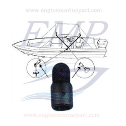 Supporto in nylon maschio per tendalino 20mm Bianco