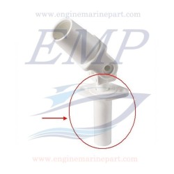 Boccola scalmo in nylon per tendalino foro da 12mm bianco