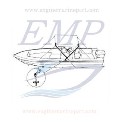 Attacco in nylon tendalino per scalmo 12mm bianco