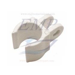 Supporto a forcella per tubo da 25mm bianco