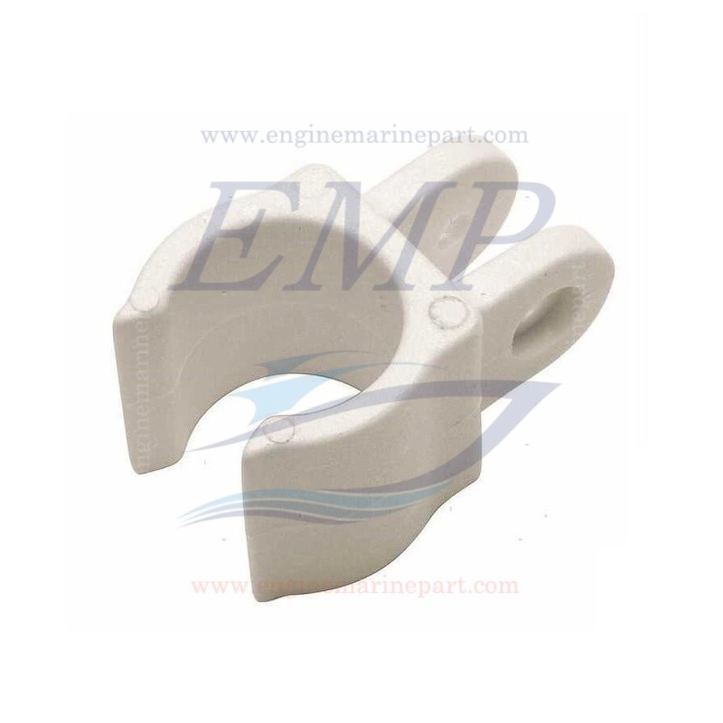 Supporto a forcella per tubo da 25mm bianco