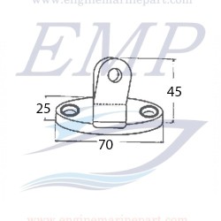 Supporto a forcella snodato in microfusione inox 316