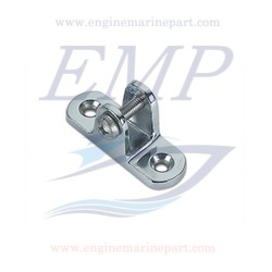 Basetta piana a forcella in ottone cromato