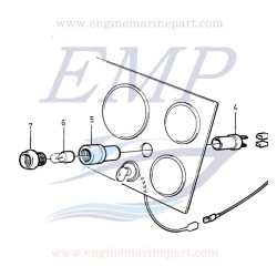 Portalampada Spia arancione pannello Volvo Penta 808175