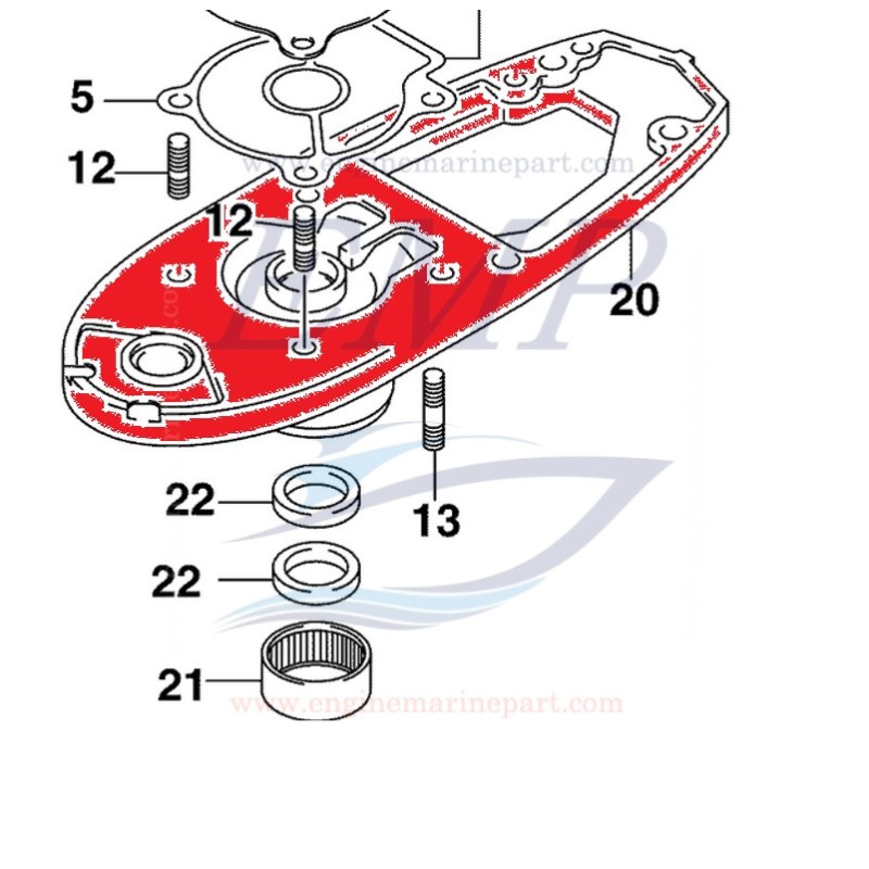 Supporto pompa acqua  Johnson, Evinrude 5036092