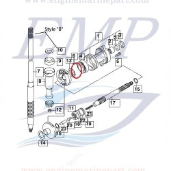 O-Ring supporto asse elica Johnson, Evinrude 5031263