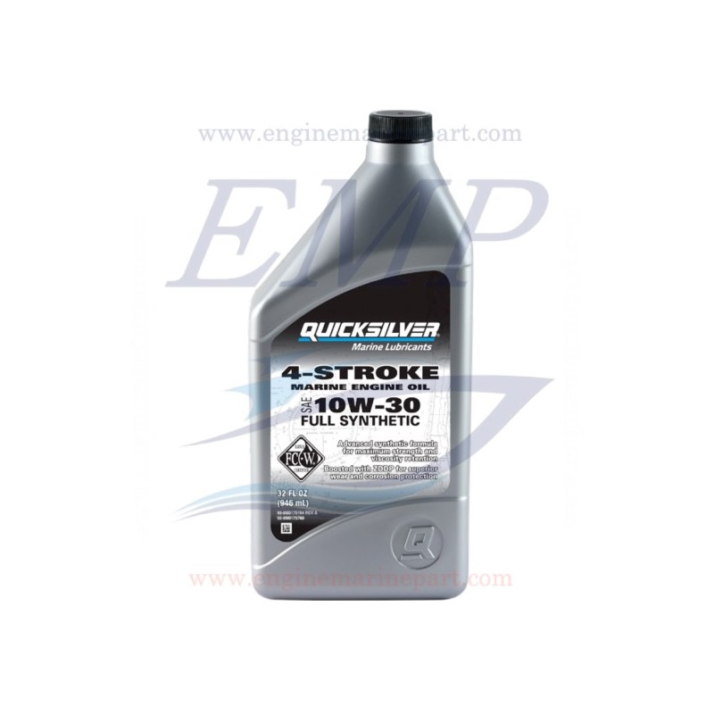 Olio Quicksilver full sintetic SAE 10W-30 per motori fuoribordo 4T 1lt