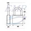 Lucchetto antifurto anfibio medio inox serie Mare