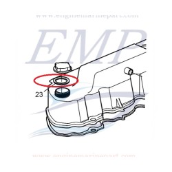 Guarnizione tappo rabbocco olio motore Volvo Penta 1275379