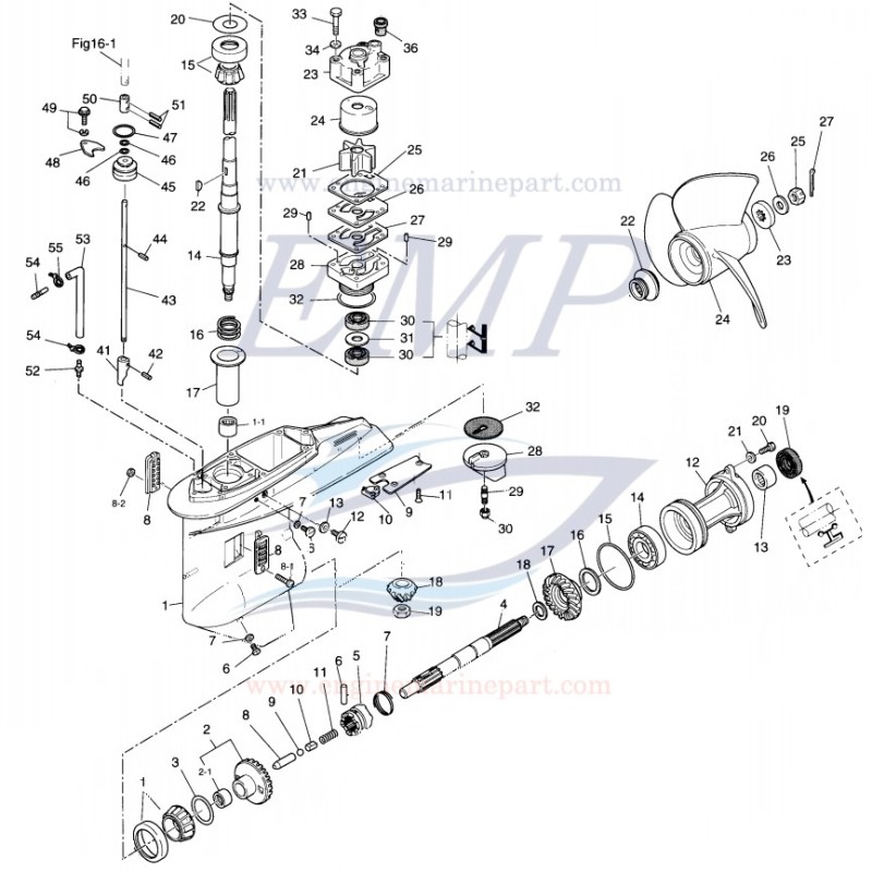 Ricambi Piede M80A, M90A Nissan, Tohatsu