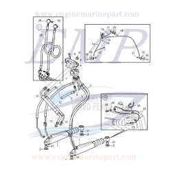 Kit tubi adattatore pilota automatico Volvo Penta