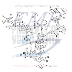 Kit riparazione carburatore OMC, Volvo Penta  EMP 0986796, 3854347