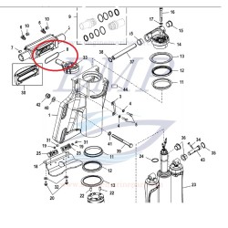Guarnizione acc. sterzo idraulico Mercury, Mariner 8M0155530