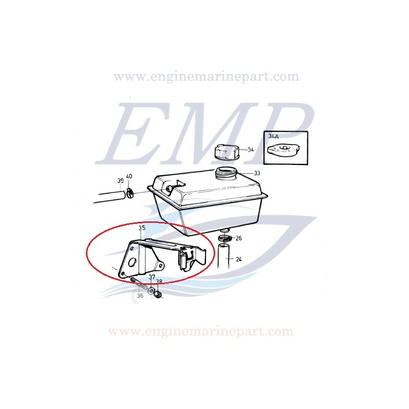 Staffa serbatoio acqua Volvo Penta 861107