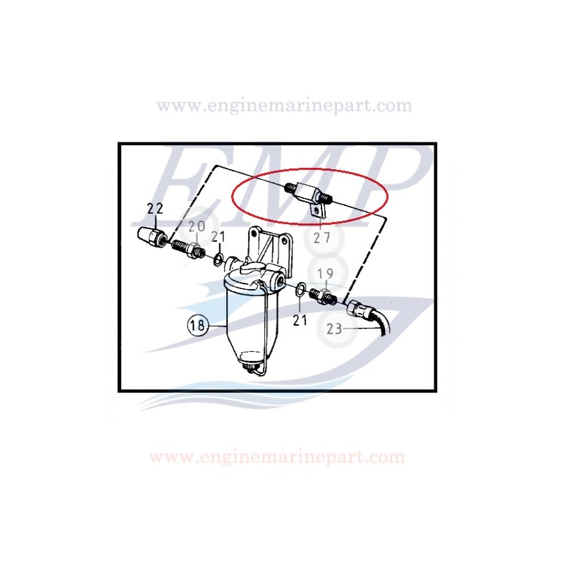 Raccordo carburante Volvo Penta 831860