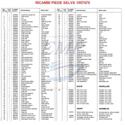 Ricambi piede da S750 a S1050 piede 1557470