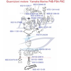Guarnizioni motore  Yamaha Marine F4B, F5A, F6C