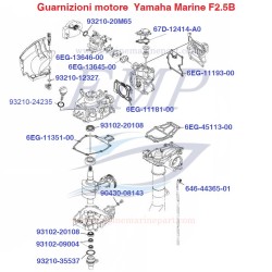Guarnizioni motore  Yamaha Marine F2.5B
