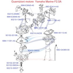 Guarnizioni motore  Yamaha Marine F2.5A