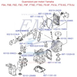 Guarnizioni Yamaha Marine F6-F8-F9.9