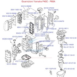 Guarnizioni Yamaha Marine F40C, F60A