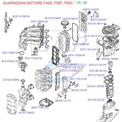Guarnizioni Yamaha Marine F40D, F50F, F60C