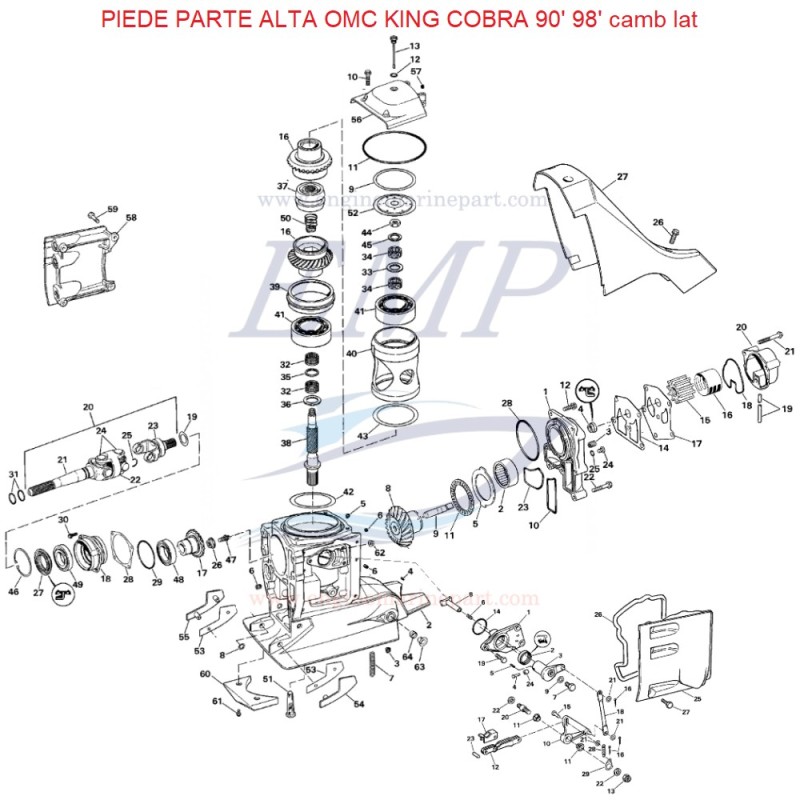 RICAMBI PIEDE PARTE ALTA OMC KING COBRA 90' 98'