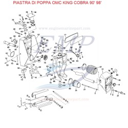 RICAMBI PIASTRA DI POPPA OMC KING COBRA 90' 98'