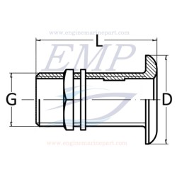 Presa e Scarico a mare ottone 3/4"