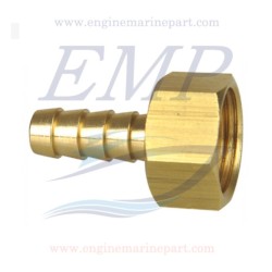 Portagomma 10 mm in ottone filetto da 3/4"  femmina