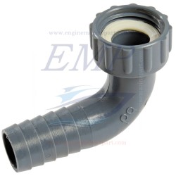 Portagomma curvo da mm 19 in PVC filetto da 3/4"