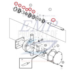 Kit revisione pompa acqua 3593654 Volvo Penta 21951416