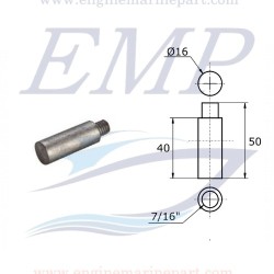 Anodo interno mot. Volvo Penta EMP 800476