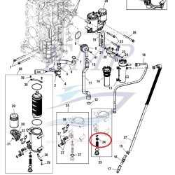 Termostato olio Mercury, Mariner 880640508, 8M0046693